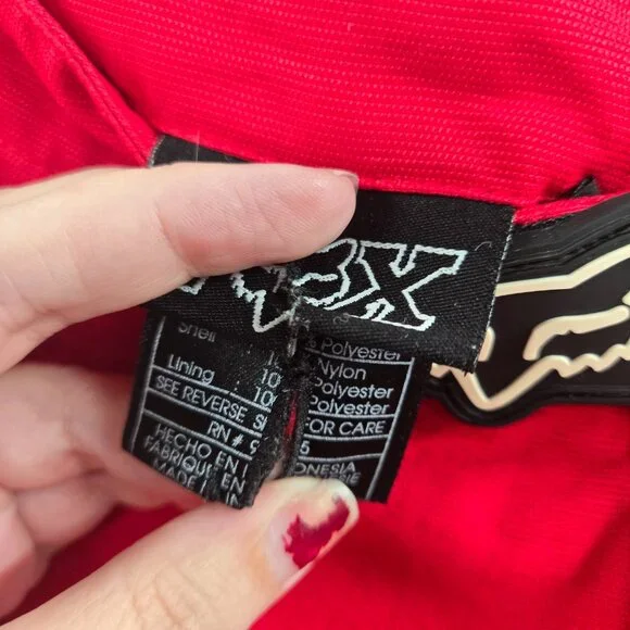 Vintage Fox Racing Red Sports Pants Size 34 Cargo Pockets - Picture 14 of 16